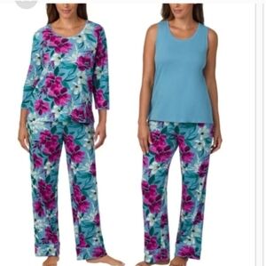 Carole Hochman Midnight Women's 3-Piece Cotton PJ Set, New